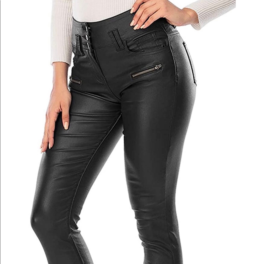 Faux Leather Skinny Pants